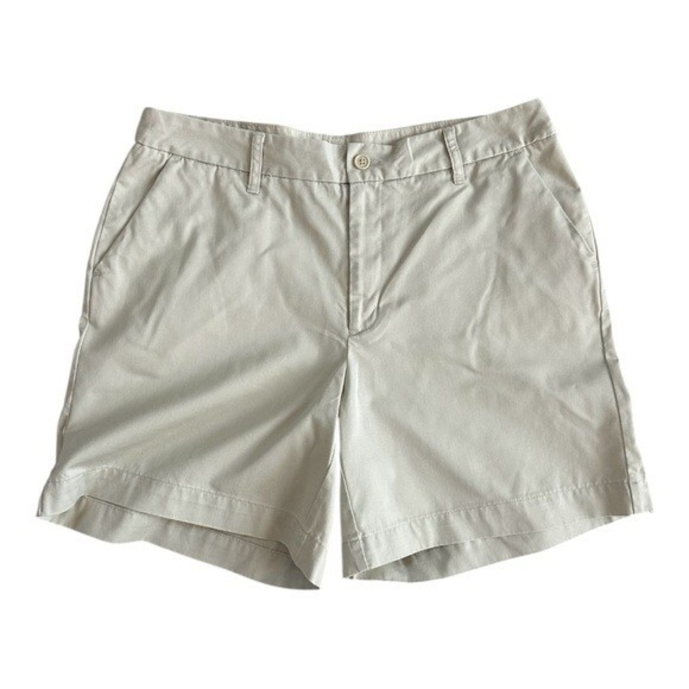 GAP Beige Cotton Bermuda Chino Shorts Women Size 10 Khaki Casual 6.5" Inseam EXC - Picture 3 of 5